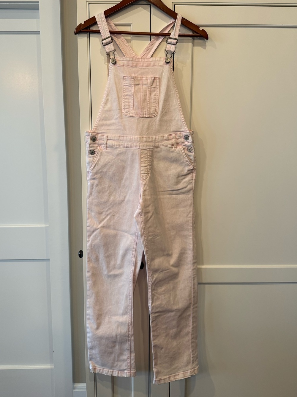 Light Pink Girls Denim Overalls